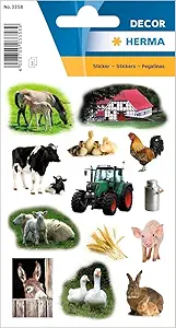HERMA 3358 Animal Stickers, Farm Animals